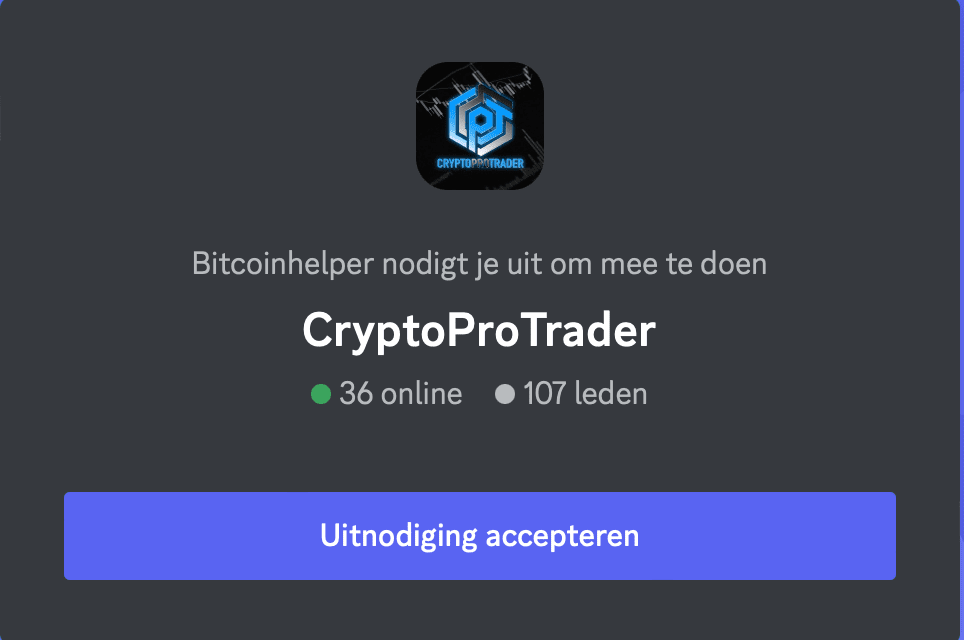 CryptoProTrader-discord-uitnodiging