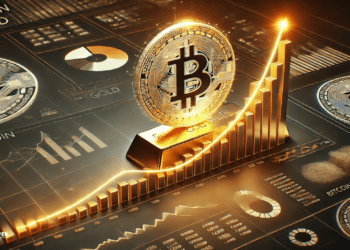 Analyse van de langetermijnmarktwaarde van Bitcoin versus goud, met groeimodellen zoals het power law en S-curve adoptie, en de rol van beide activa als hard geld in de wereldeconomie.