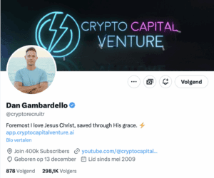 screencap Dam Gambardello twitter account