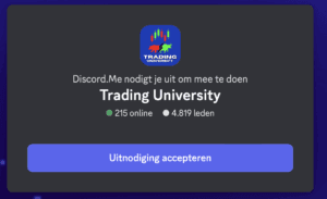 screencap invite Trading University – Crypto Traders Discord